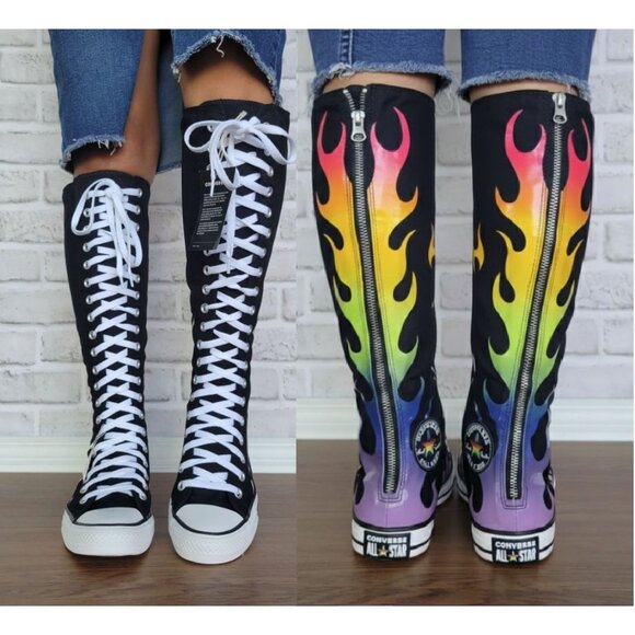 ⭐Converse Chuck Taylor All Star XXHi Pride Sz 8 Mens Shoes Sneaker Black A15779C - Picture 1 of 11